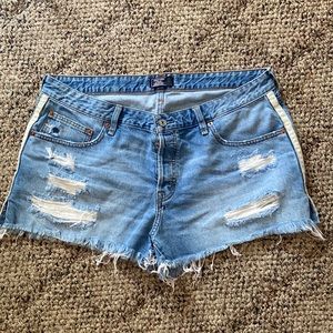Abercrombie & Fitch | Women’s Jean Shorts, distressed and white line